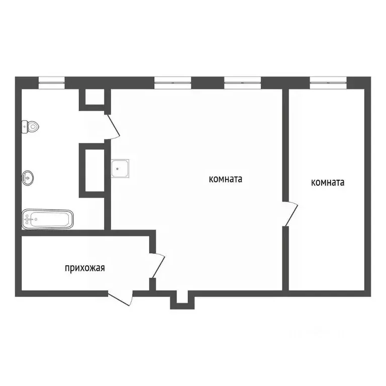2-к кв. Красноярский край, Канск 1-й городок, 2 (43.7 м) - Фото 2