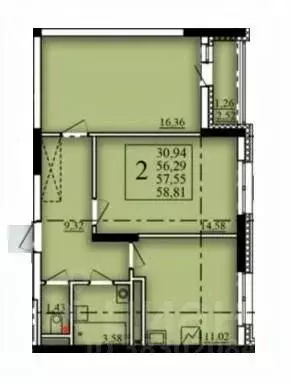 2-к кв. Башкортостан, Уфа Затон-Восточный жилрайон, Паруса жилой ... - Фото 1