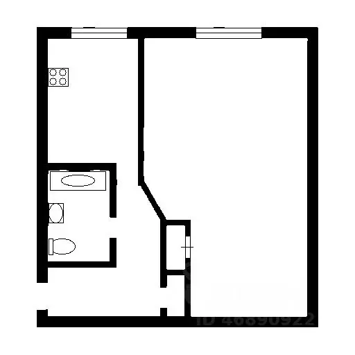 1-к кв. Санкт-Петербург ул. Федосеенко, 36 (31.3 м) - Фото 2