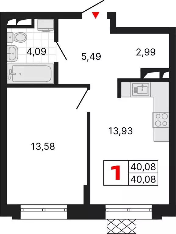 1-комнатная квартира: Екатеринбург, Комсомольская улица, 72А (40.08 м) - Фото 1