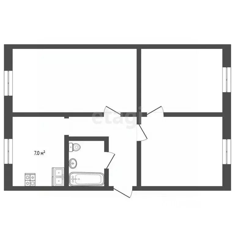 3-к кв. Саратовская область, Балашовский район, пос. Первомайский ул. ... - Фото 2