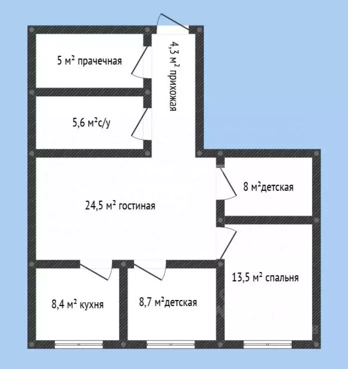 4-к кв. Дагестан, Махачкала ул. Эльзы Ибрагимовой, 31Бк2 (78.0 м) - Фото 1