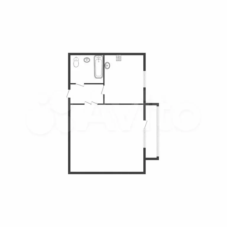 1-к. квартира, 47,9 м, 4/5 эт. - Фото 0