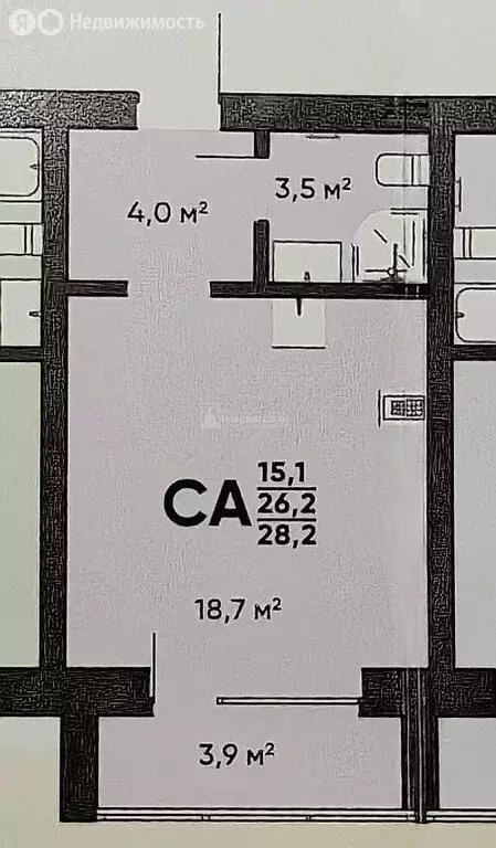 Квартира-студия: Ковров, Еловая улица, 94/3 (28.2 м) - Фото 0