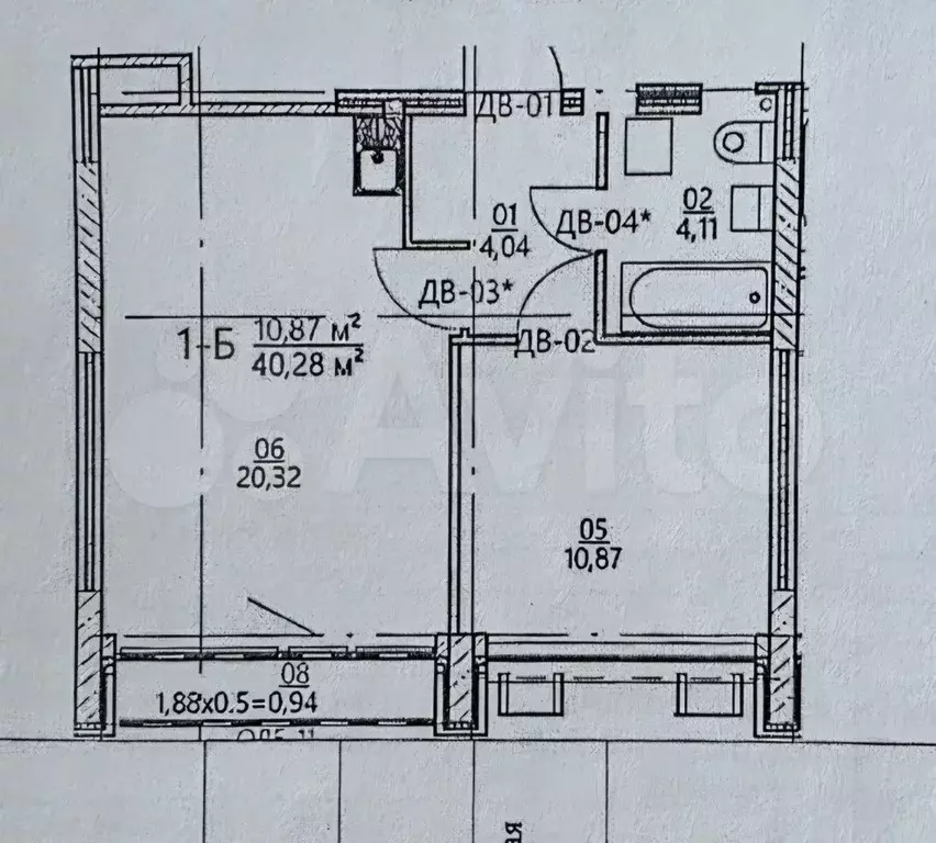 1-к. квартира, 39,6 м, 17/19 эт. - Фото 0