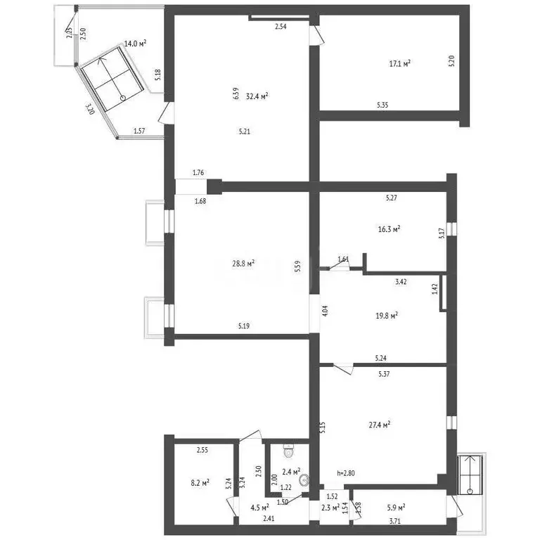 Торговая площадь (179.1 м) - Фото 1