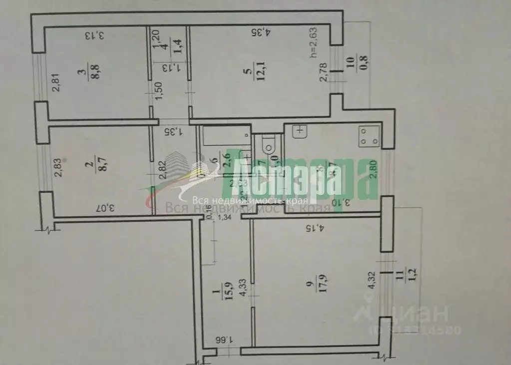 4-к кв. Забайкальский край, Чита ул. Шилова, 89 (77.1 м) - Фото 1