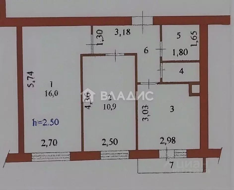 2-к кв. Пензенская область, Пенза ул. Сузюмова, 9 (47.2 м) - Фото 2