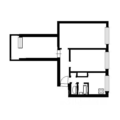 3-к кв. Санкт-Петербург ул. Пионерстроя, 15К3 (60.0 м) - Фото 1