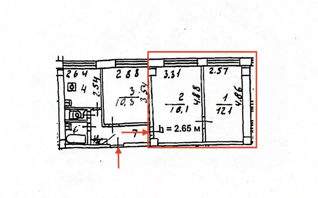 Комната Москва просп. Андропова, 31 (28.2 м) - Фото 2