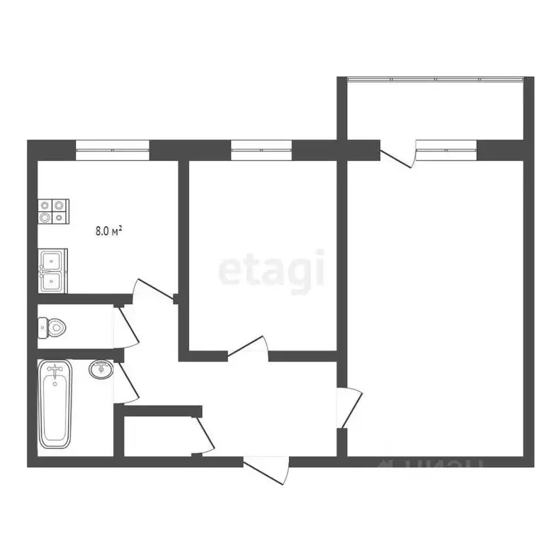 2-к кв. Владимирская область, Ковров ул. Машиностроителей, 11 (54.1 м) - Фото 0