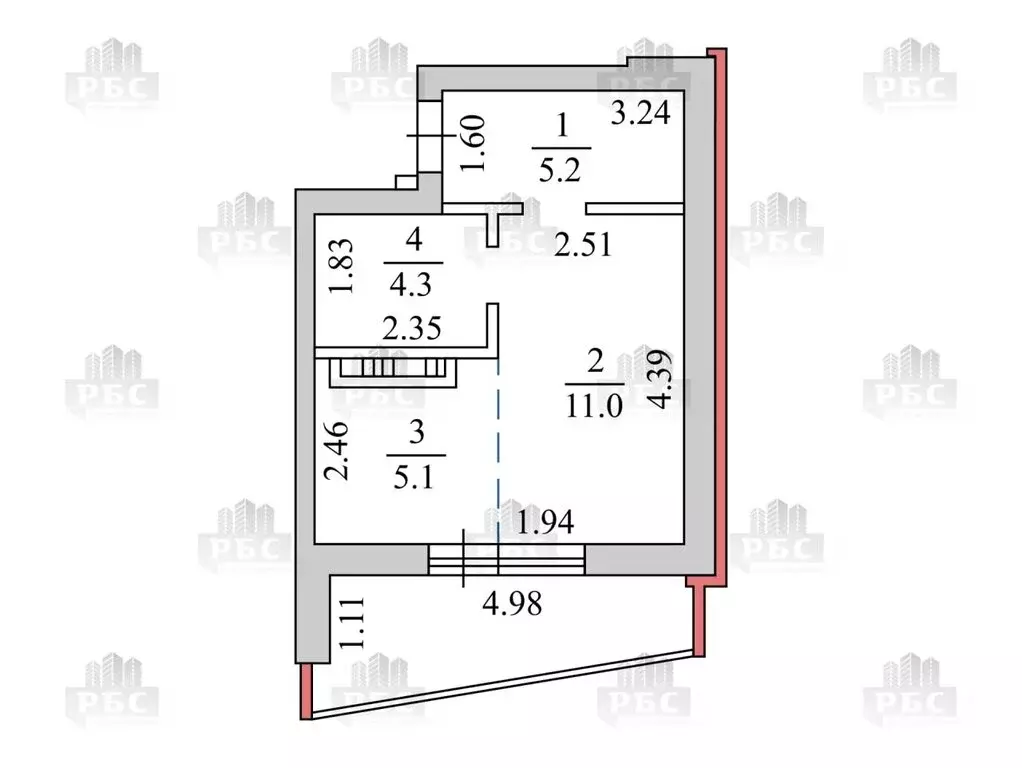 Квартира-студия: село Чигири, улица Воронкова, 9 (25.6 м) - Фото 1