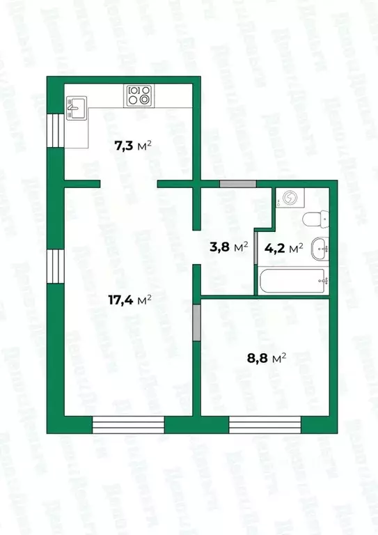 2-к кв. Кировская область, Киров бул. Прибрежный, 6 (41.5 м) - Фото 2