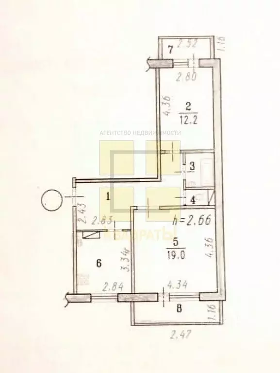 2-к кв. Омская область, Омск ул. Крупской, 12 (56.7 м) - Фото 1