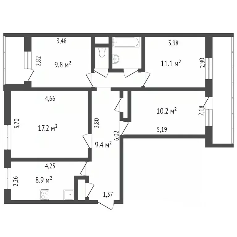 Комната Костромская область, Кострома ул. Голубкова, 9 (15.0 м) - Фото 1