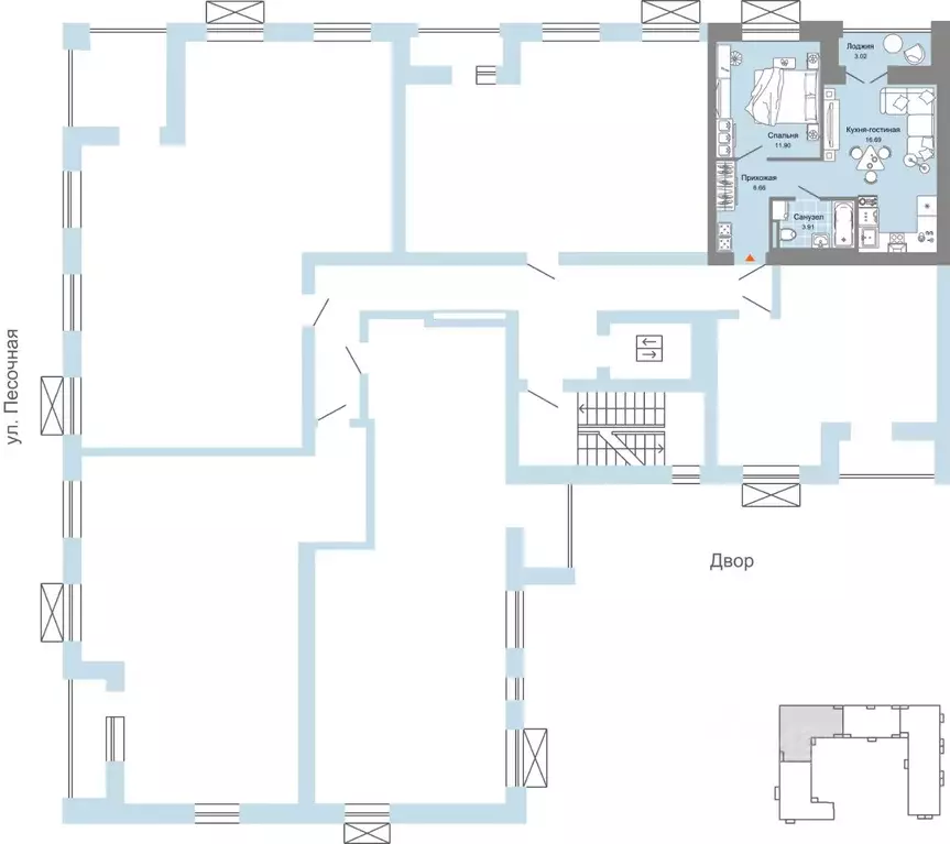 2-к кв. Кировская область, Киров ул. 4-й Пятилетки, 84 (41.0 м) - Фото 1