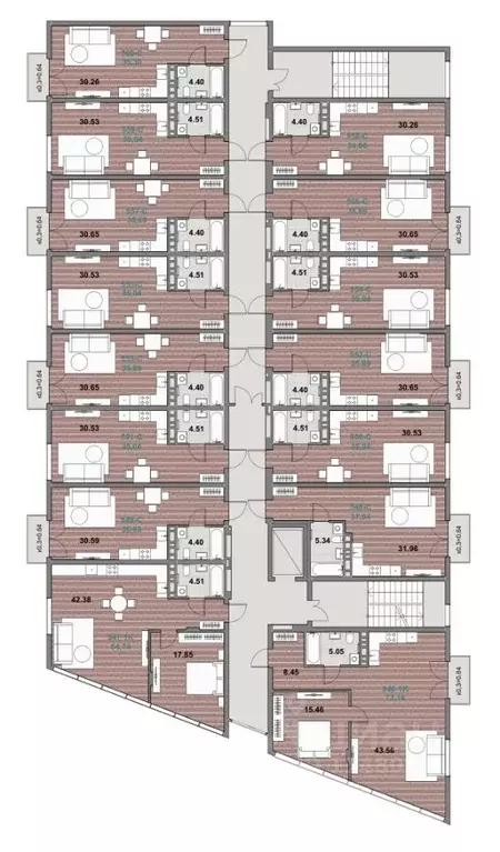 1-к кв. Калининградская область, Зеленоградск ул. Гагарина (35.1 м) - Фото 2