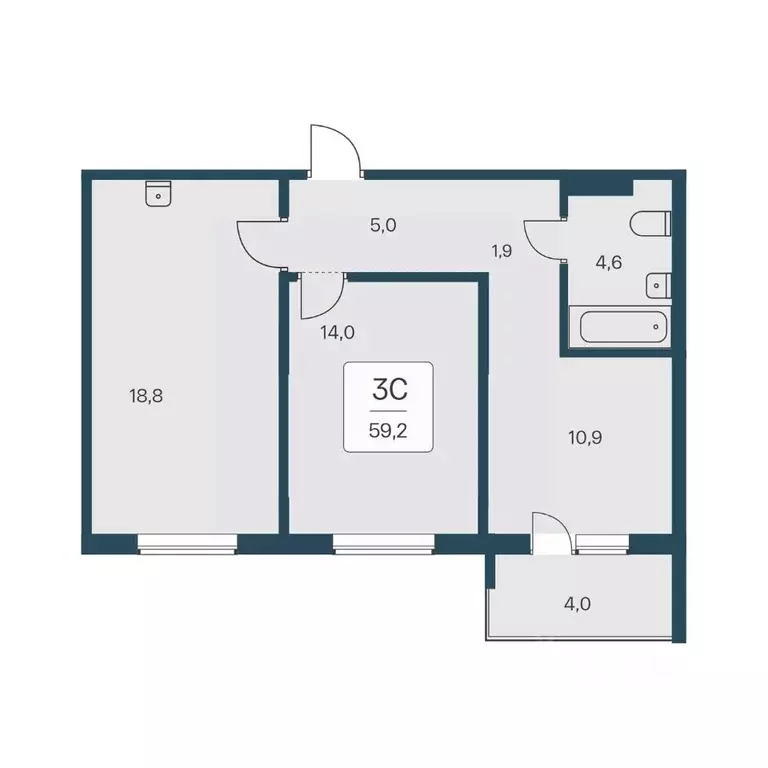 3-к кв. Новосибирская область, Новосибирск Кедровая ул., 80/3 (59.2 м) - Фото 0
