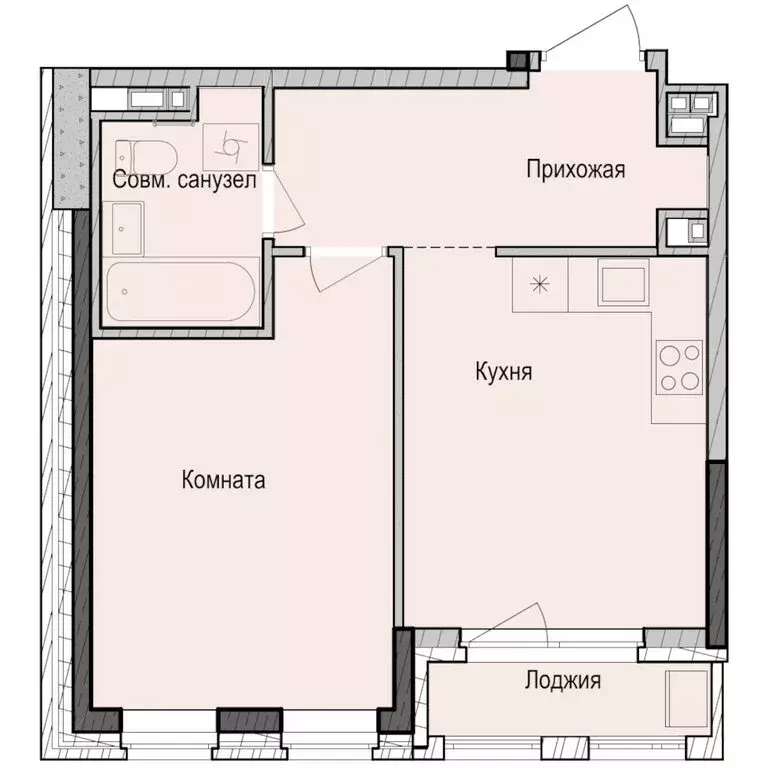 1-комнатная квартира: Казань, жилой район Седьмое Небо, ЖК Унай (40.4 ... - Фото 0