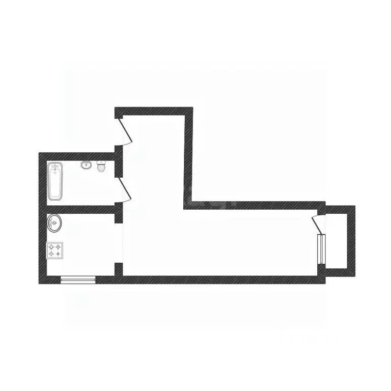 Студия Кемеровская область, Прокопьевск Союзная ул., 79 (34.7 м) - Фото 2