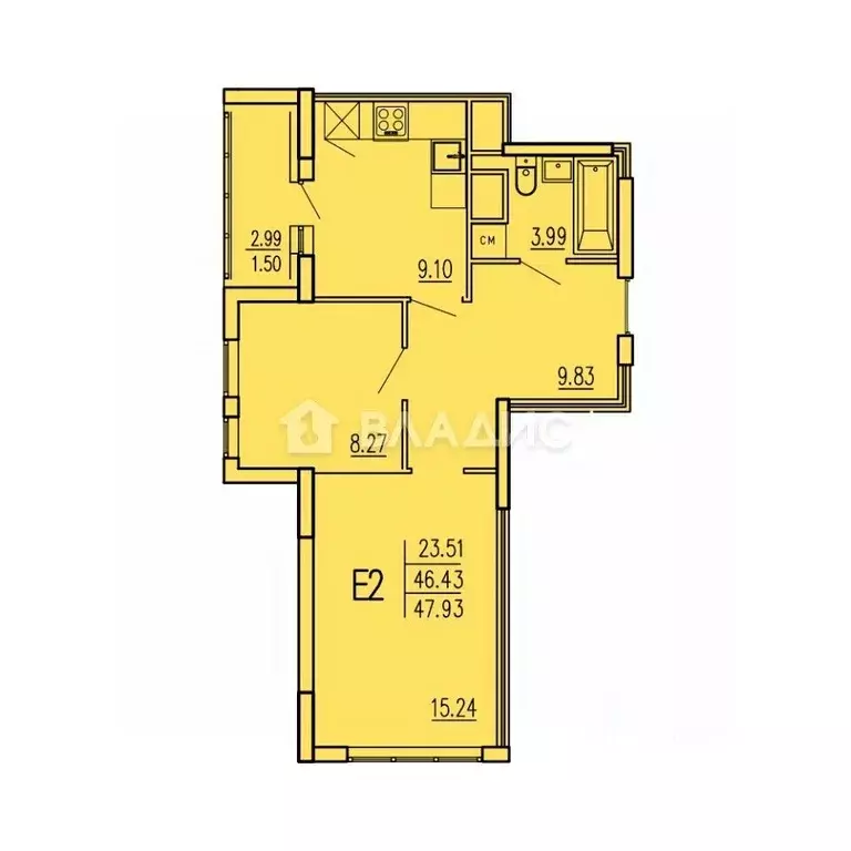 2-к кв. Пензенская область, Пенза Засурье мкр, Акварель жилой комплекс ... - Фото 2