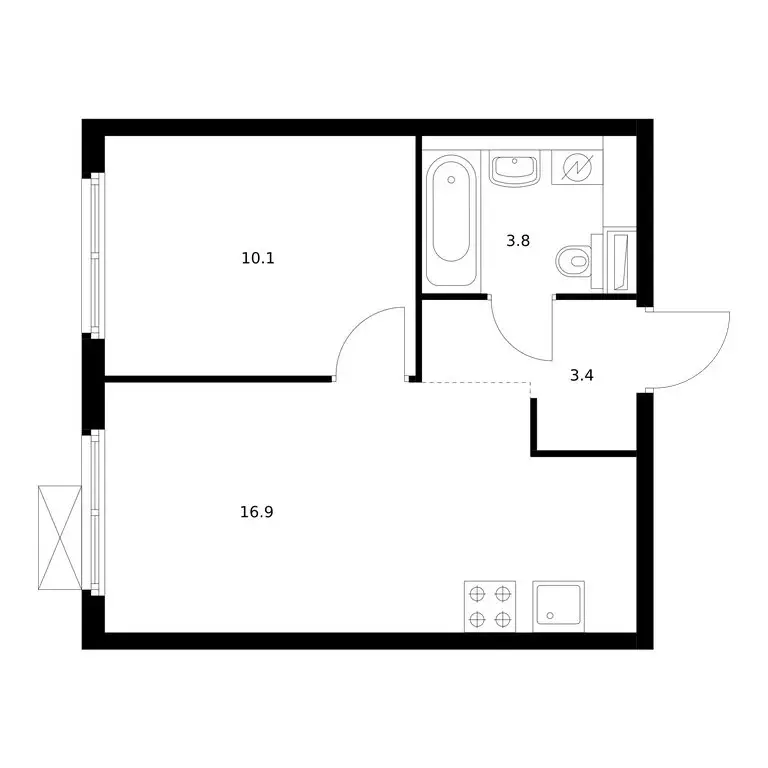 1-комнатная квартира: городской посёлок Янино-1, жилой комплекс ... - Фото 1