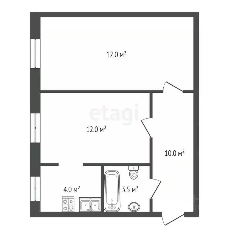 2-к кв. Ростовская область, Ростов-на-Дону просп. Ленина, 103 (40.0 м) - Фото 1