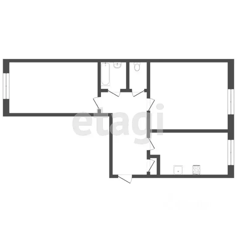 2-к кв. Тюменская область, Тюмень ул. Ватутина, 24 (42.3 м) - Фото 2