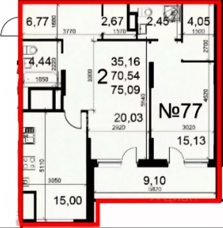 2-к кв. Рязанская область, Рязань просп. Парковый, 1 (80.0 м) - Фото 2