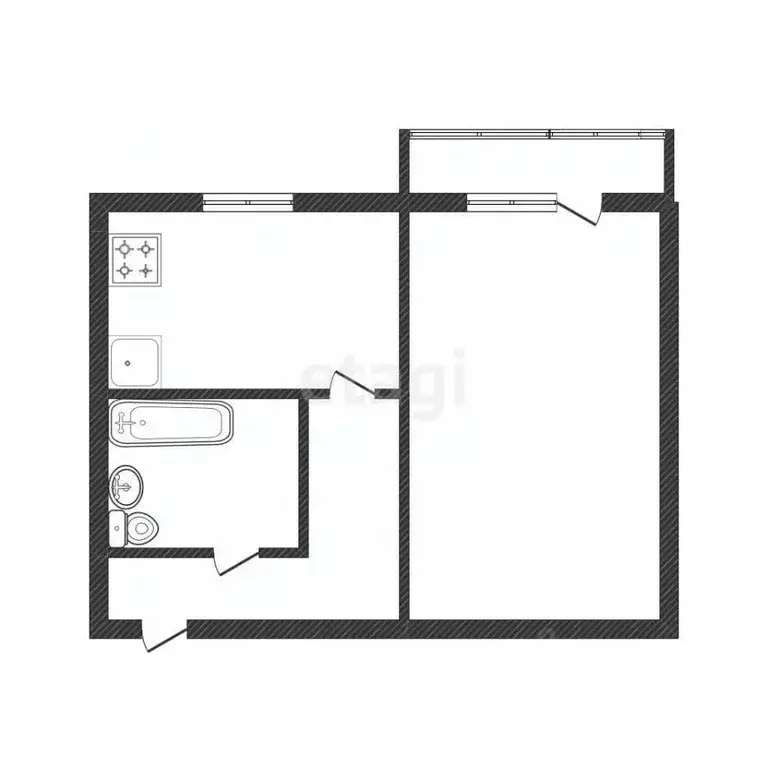 1-к кв. Белгородская область, Белгород ул. Губкина, 15 (31.0 м) - Фото 2