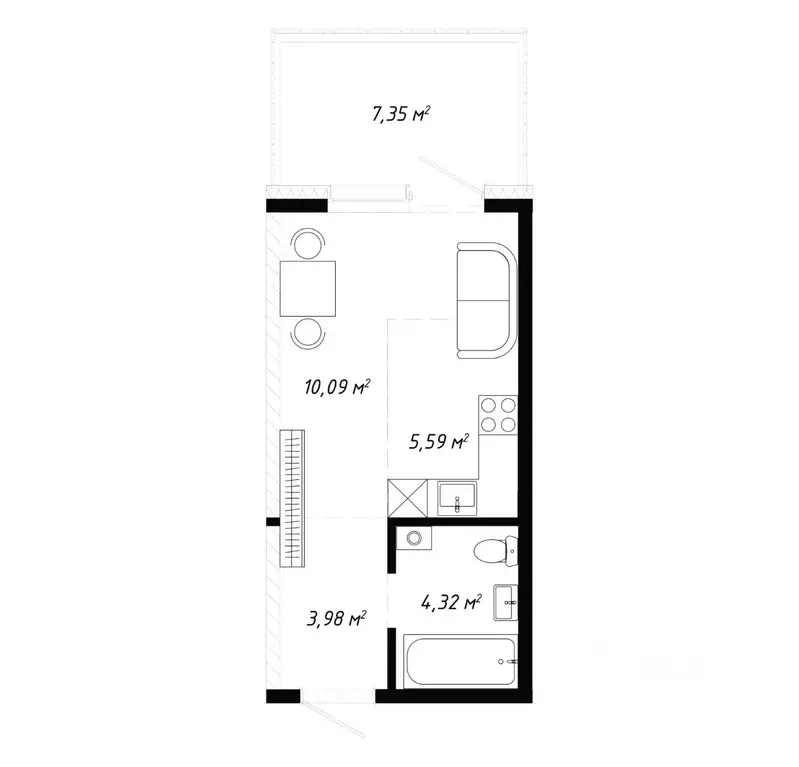 1-к кв. Иркутская область, Иркутск Правобережный округ, Кино жилой ... - Фото 2