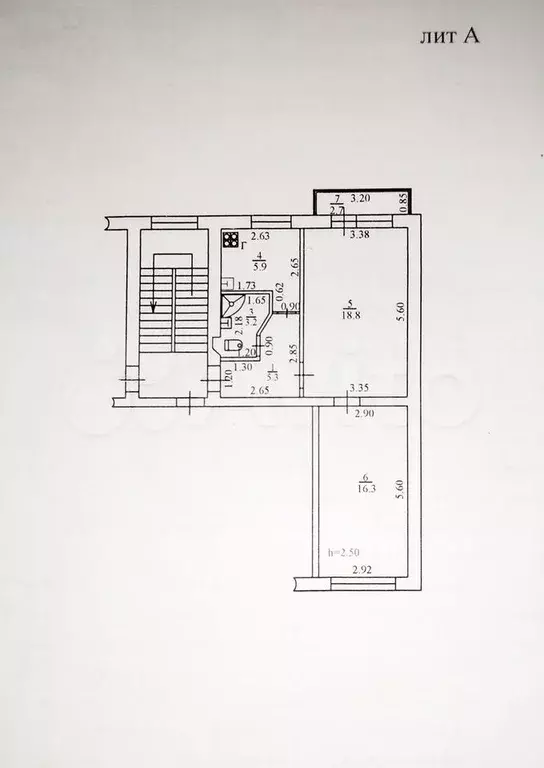 2-к. квартира, 51,1 м, 4/5 эт. - Фото 0
