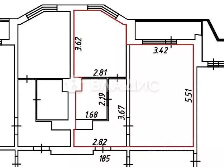 Квартира, 1 комната, 37.6 м - Фото 2