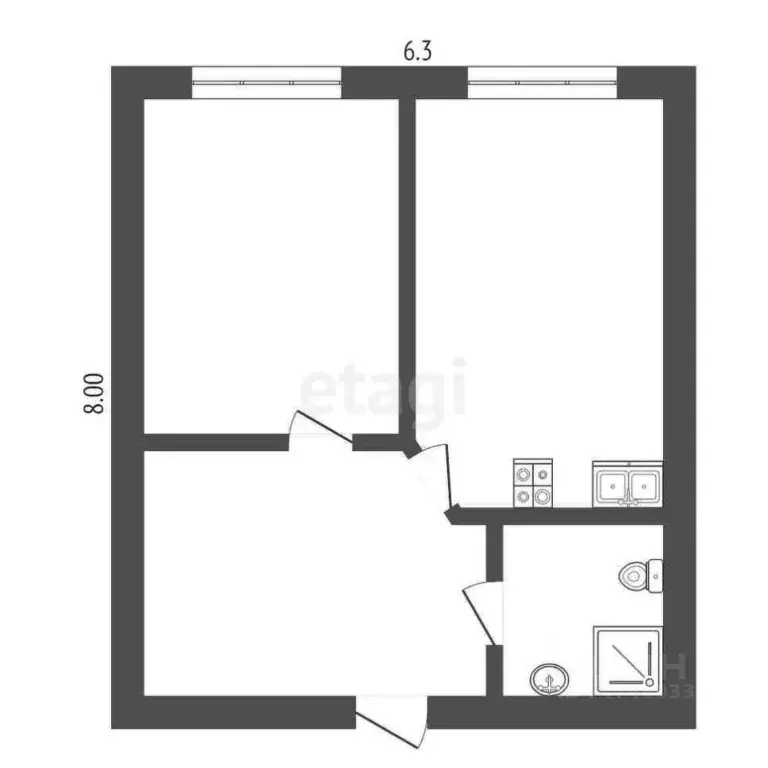 Дом в Крым, Сакский район, с. Штормовое  (150 м) - Фото 2