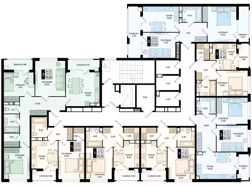 1-к кв. Ростовская область, Ростов-на-Дону Движение61 жилой комплекс ... - Фото 2