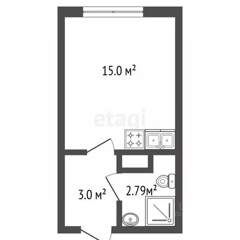 Студия Санкт-Петербург ул. Пейзажная, 30 (20.5 м) - Фото 0