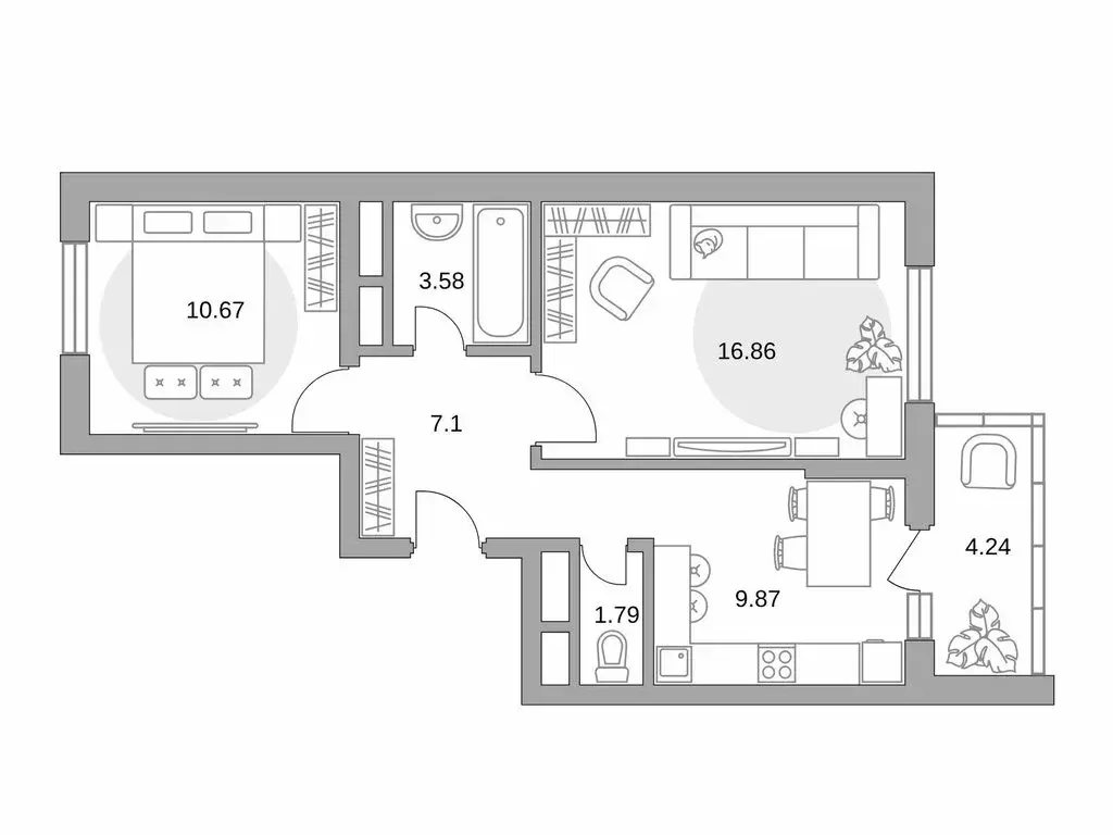 2-комнатная квартира: Балашиха, улица Лукино, 53А (54.11 м) - Фото 0
