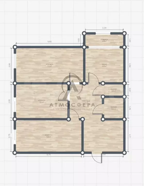 3-к. квартира, 72 м, 5/5 эт. - Фото 0