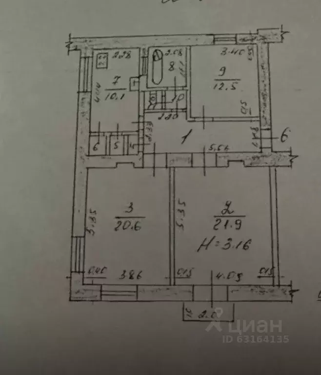 3-к кв. Северная Осетия, Владикавказ ул. Маркуса, 4 (83.0 м) - Фото 1