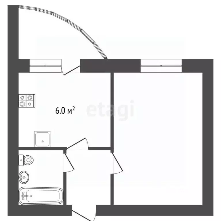 1-к кв. Тамбовская область, Тамбов ул. Чичерина, 7/1к1 (38.9 м) - Фото 2
