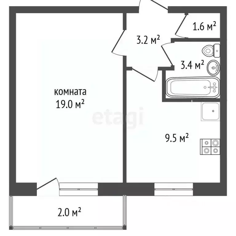 1-к кв. Мордовия, Саранск ул. Коваленко, 24А (36.7 м) - Фото 2