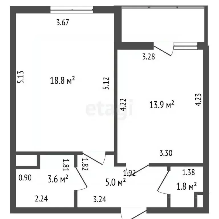1-к кв. Санкт-Петербург ул. Верхне-Каменская, 3к1 (43.1 м) - Фото 2