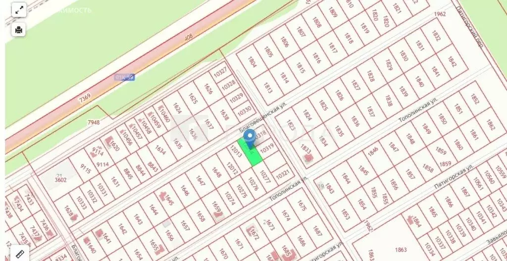 Участок в Центральный, микрорайон Благодатное (6.7 м) - Фото 2