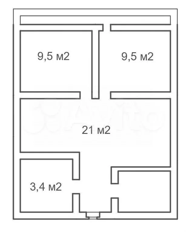 2-к. квартира, 44 м, 2/9 эт. - Фото 0