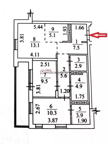 3-к кв. Новосибирская область, Новосибирск Большевистская ул., 100 ... - Фото 2