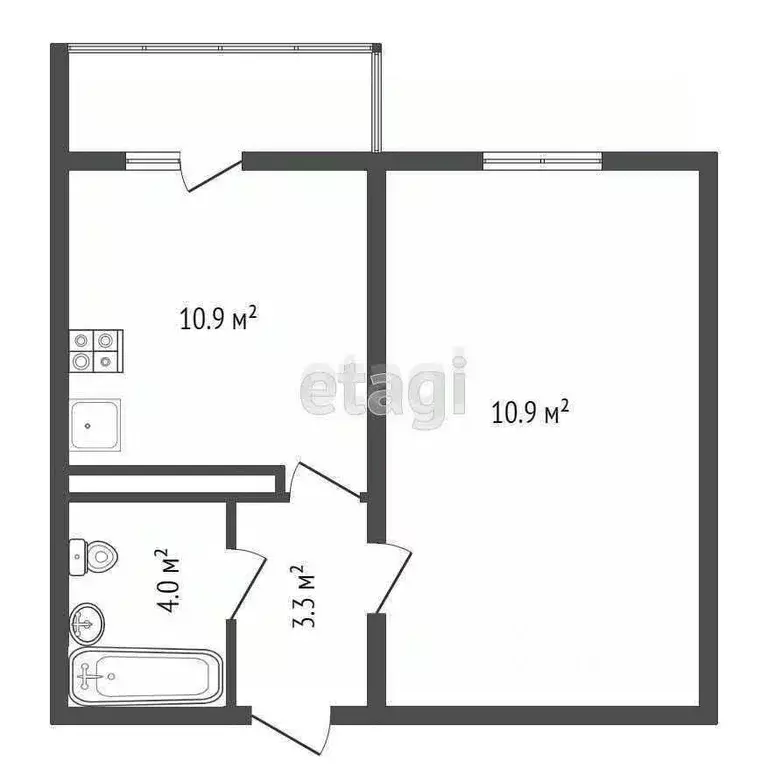 1-к кв. Воронежская область, Воронеж ул. 45-й Стрелковой Дивизии, 251 ... - Фото 2