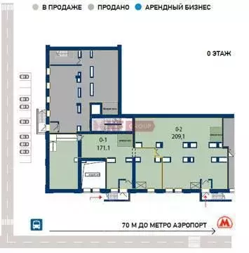 Торговая площадь в Москва Ленинградский просп., 47С2 (171 м) - Фото 2