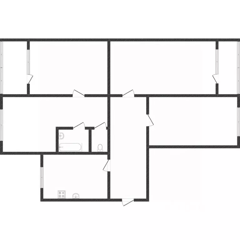 4-к кв. Белгородская область, Белгород ул. Губкина, 24к3 (76.1 м) - Фото 1