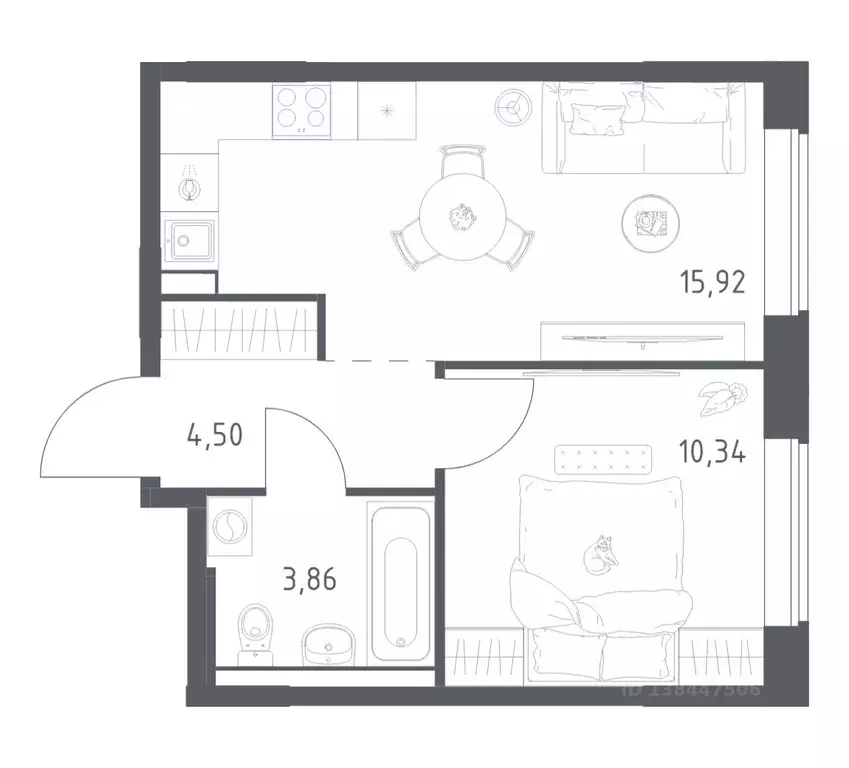 1-к кв. Московская область, Химки городской округ, д. Юрлово Пятницкие ... - Фото 1
