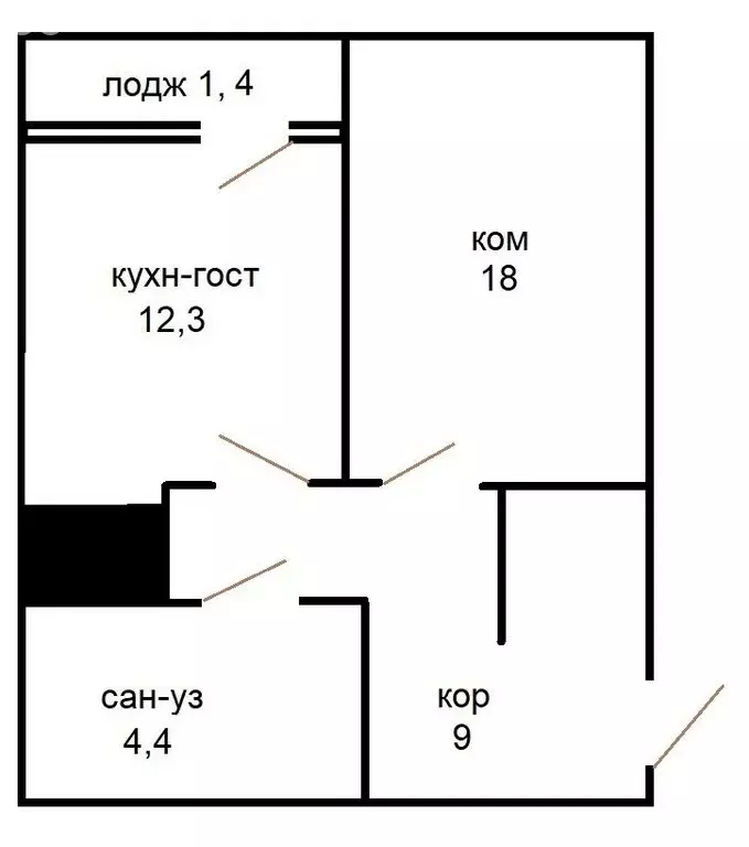 2-комнатная квартира: Уфа, Природная улица, 28 (45.1 м) - Фото 0
